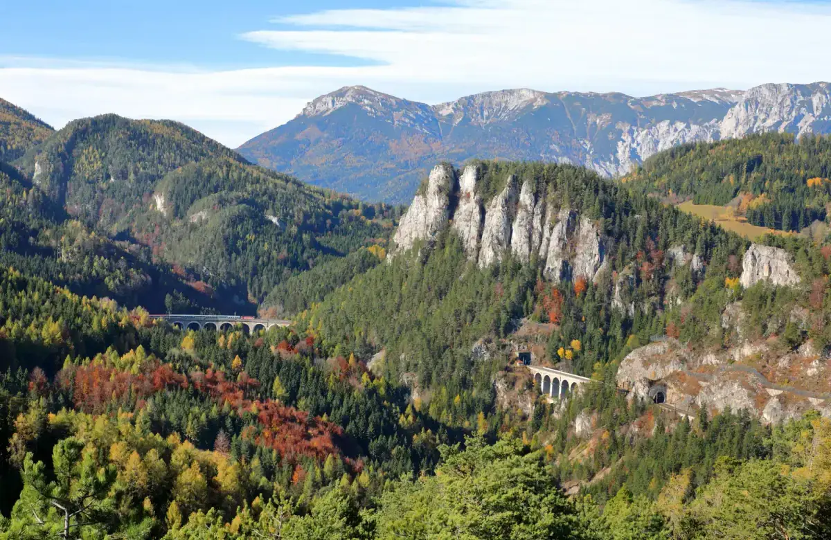 Semmering Railway and 20-Schilling View